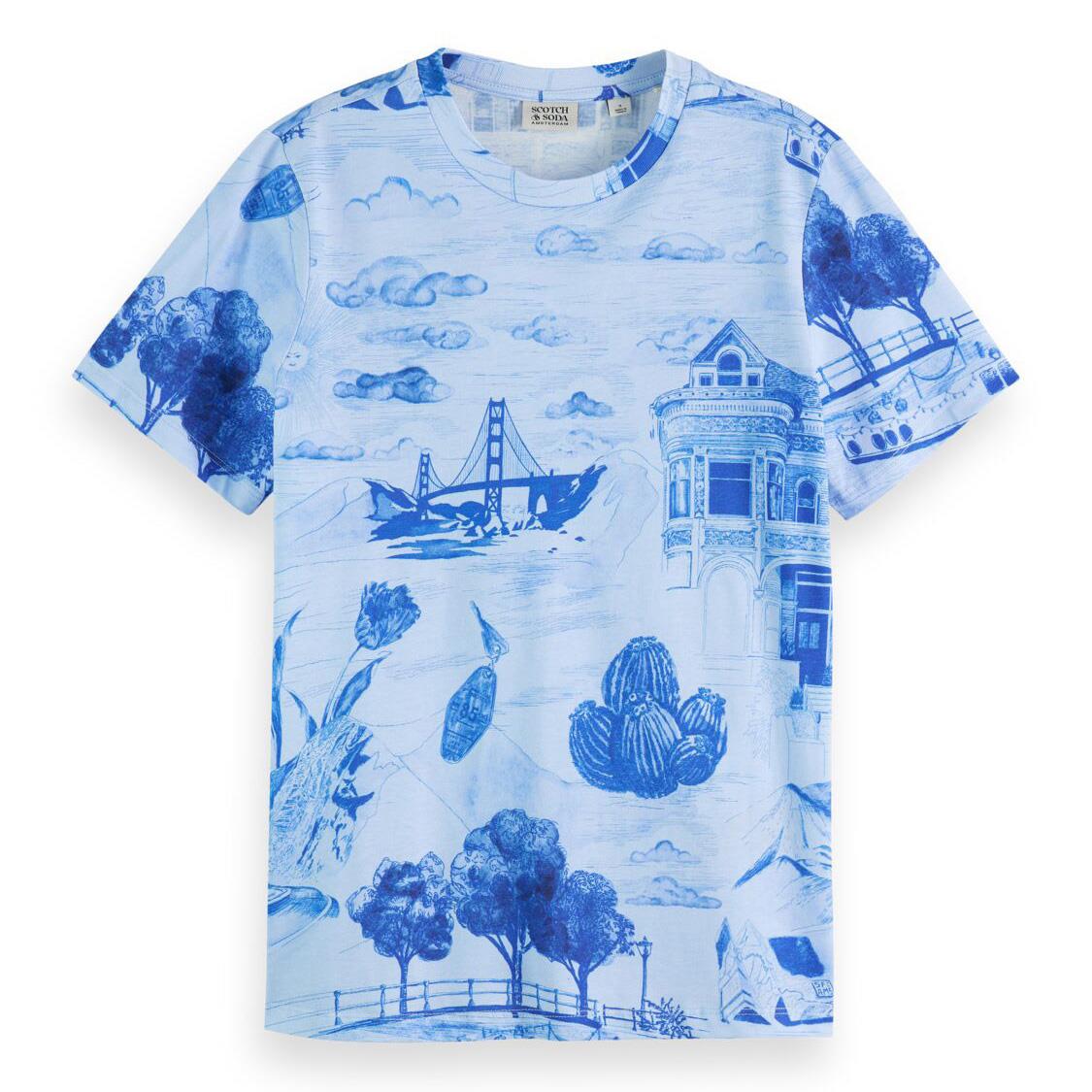 Scotch & Soda Printed Regular Fit T-Shirt